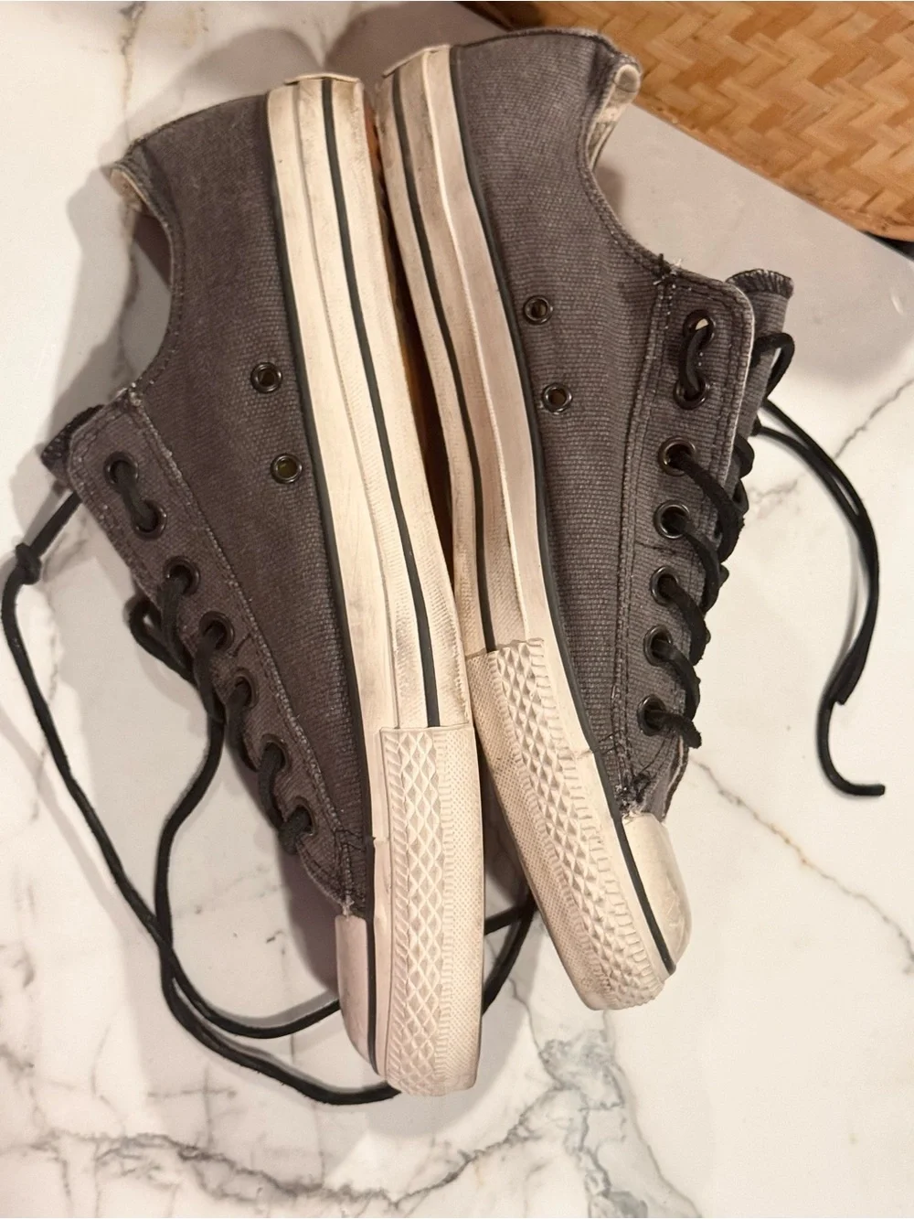 SOLD‼️Converse x John Varvatos Low-Top Canvas Sneakers Charcoal Gray 142950C - Picture 5 of 9